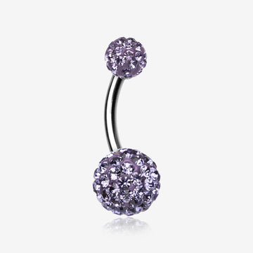 Classic Multi-Gem Sparkle Belly Ring-Tanzanite